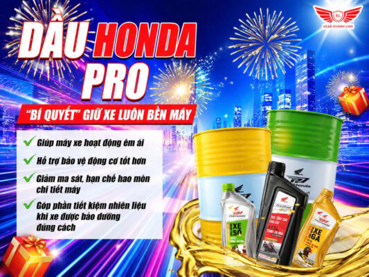 dầu honda pro bí quyết giữ xe luôn bền máy