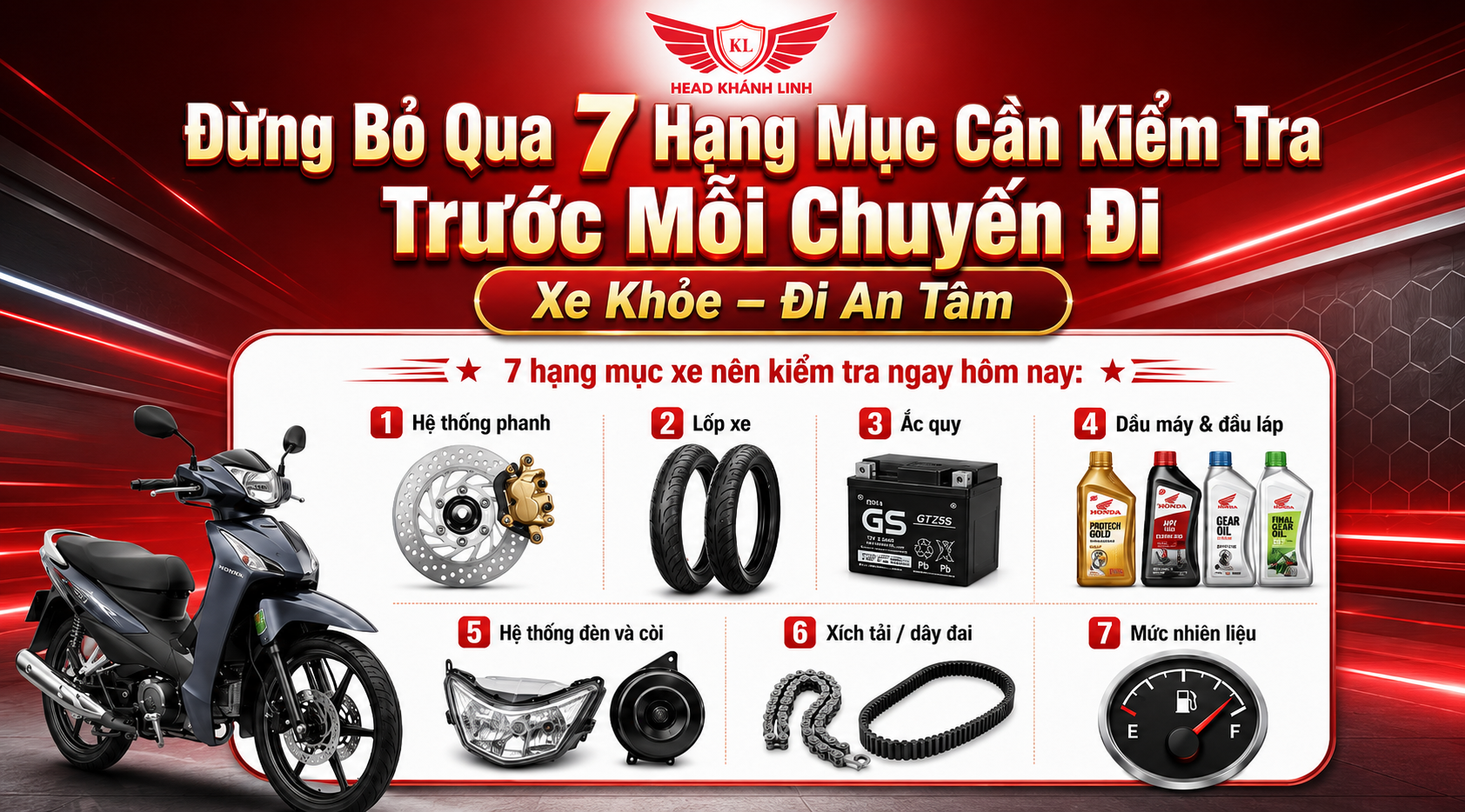 Đừng Bỏ Qua 7 Hạng Mục Cần Kiểm Tra Trước Mỗi Chuyến Đi