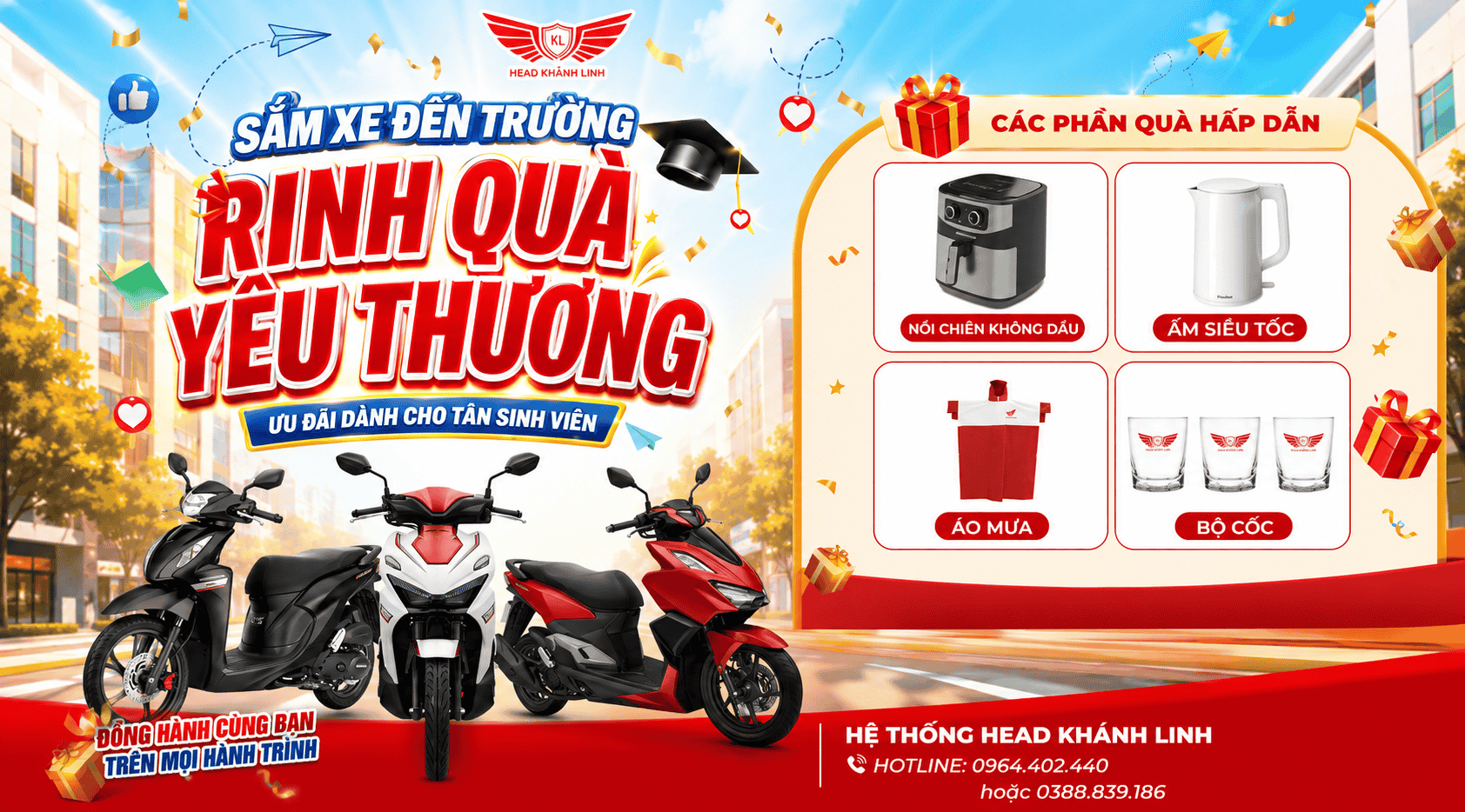 Sắm xe đến trường