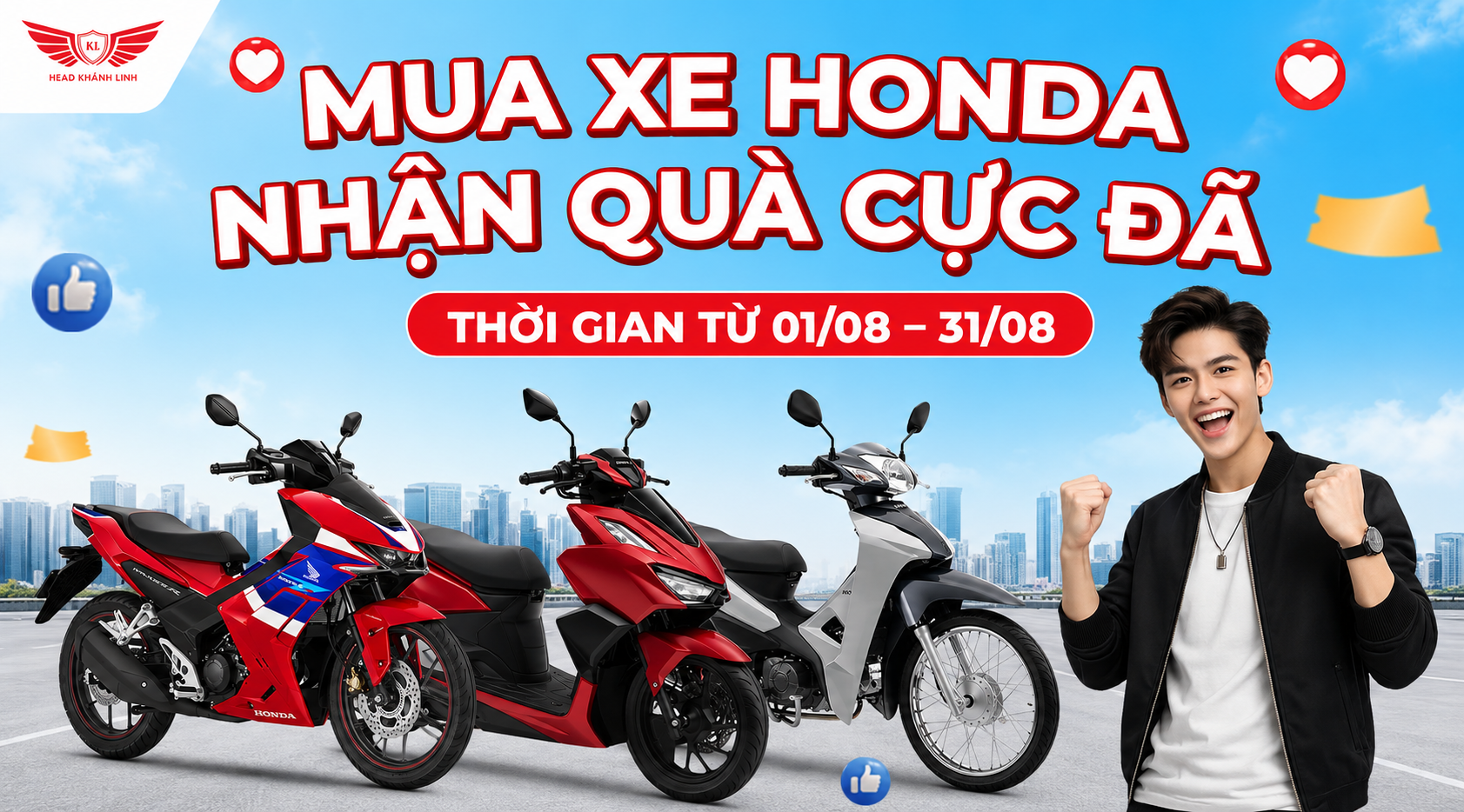 Chốt Xe Honda Tại HEAD Khánh Linh – Nhận Quà Tặng Hấp Dẫn Đến 798.000 Đồng